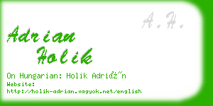 adrian holik business card